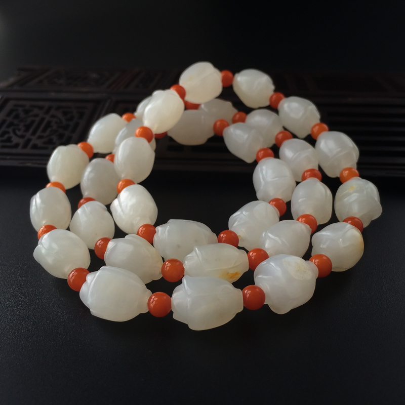 和田玉籽料项链-红掌柜