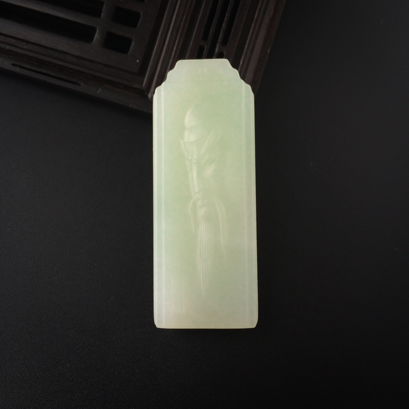 和田玉关公吊坠-红掌柜