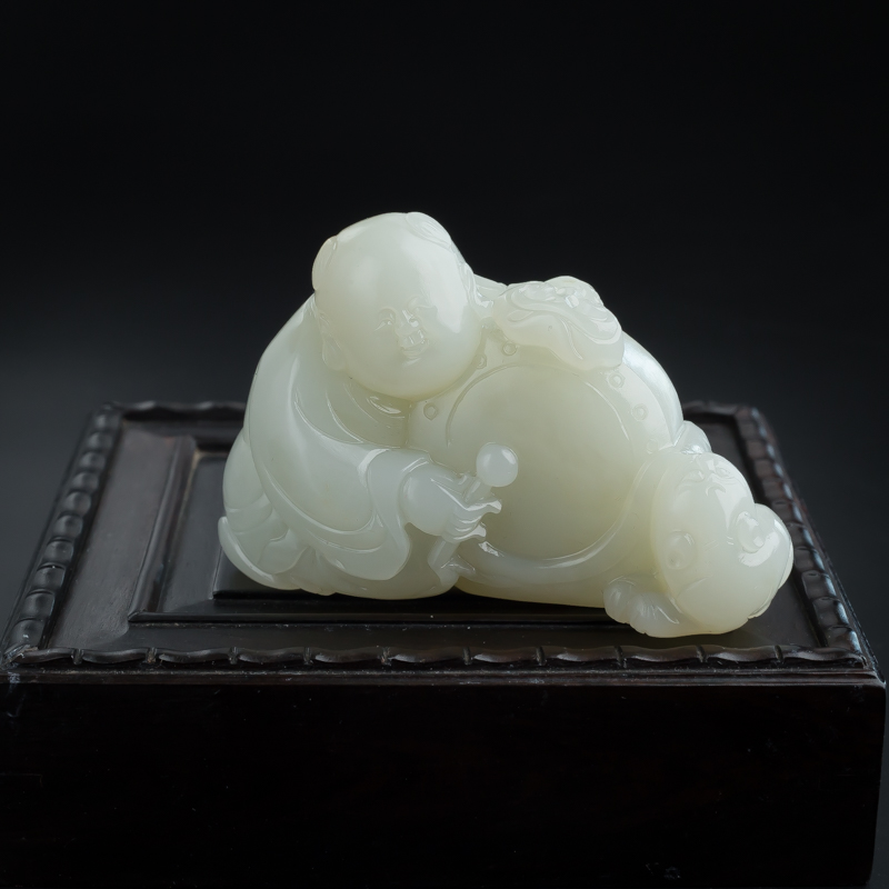 和田白玉挂件-红掌柜