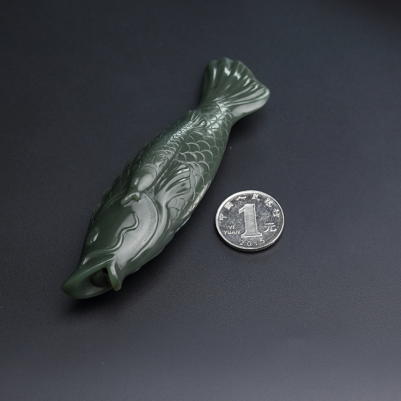 新疆和田玉碧玉摆件 - 红掌柜