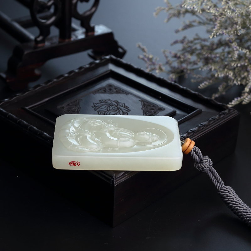 新疆籽料和田玉观音 - 红掌柜