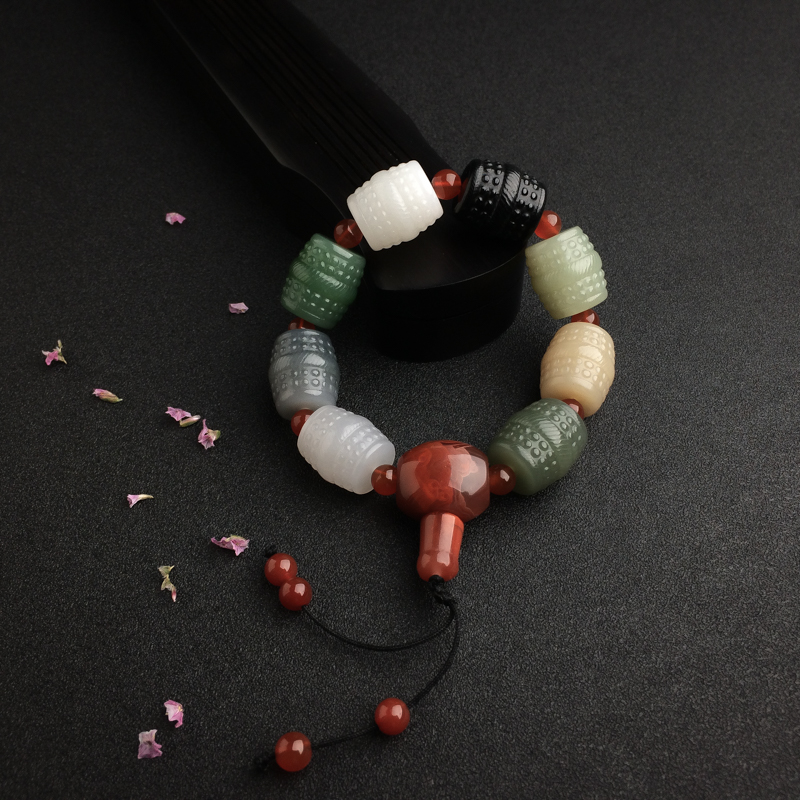 天然和田玉多宝手串-红掌柜