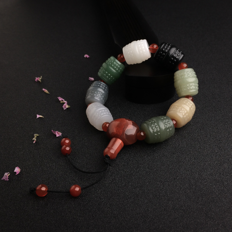 新疆天然和田玉手串-红掌柜