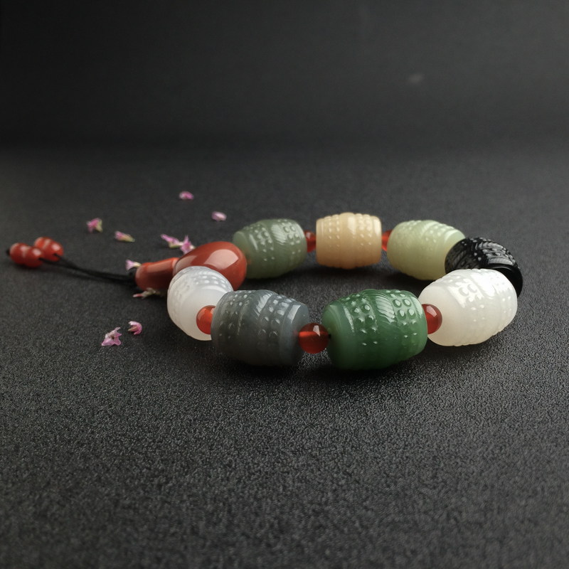 和田玉多宝手串-红掌柜