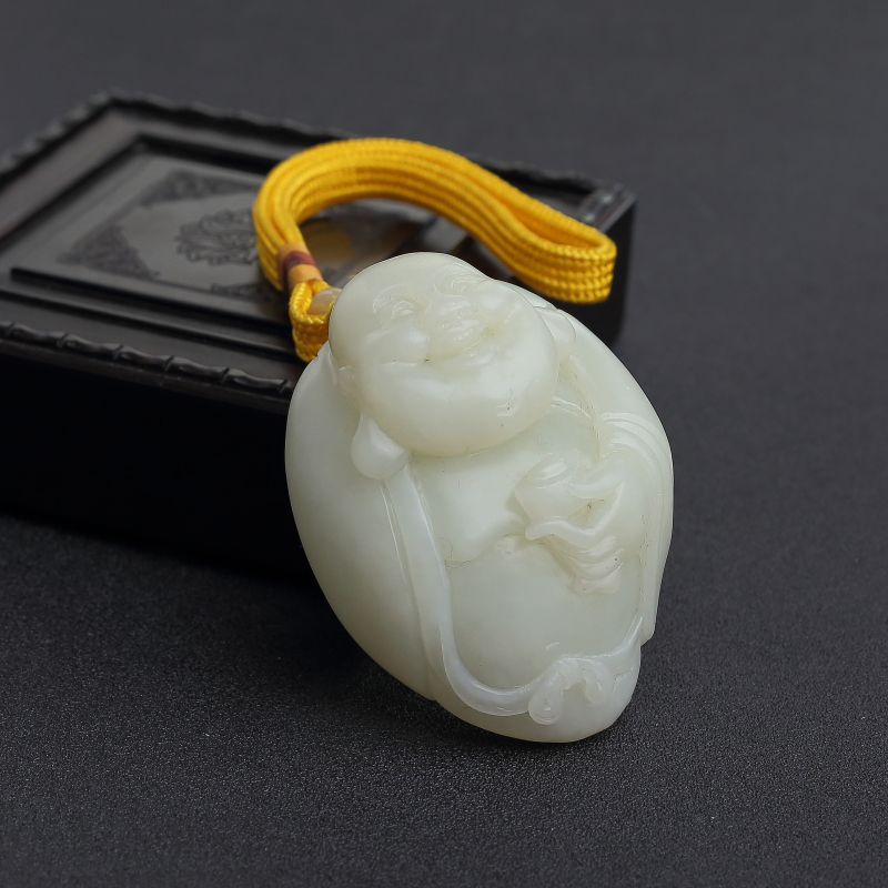 俄料和田白玉佛吊坠 - 红掌柜