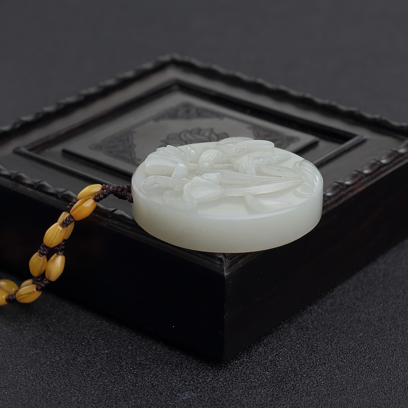 籽料青白玉吊坠 - 红掌柜