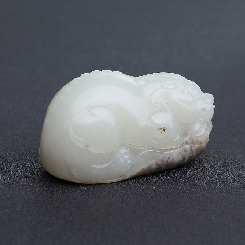 新疆籽料和田青白玉貔貅吊坠 - 红掌柜