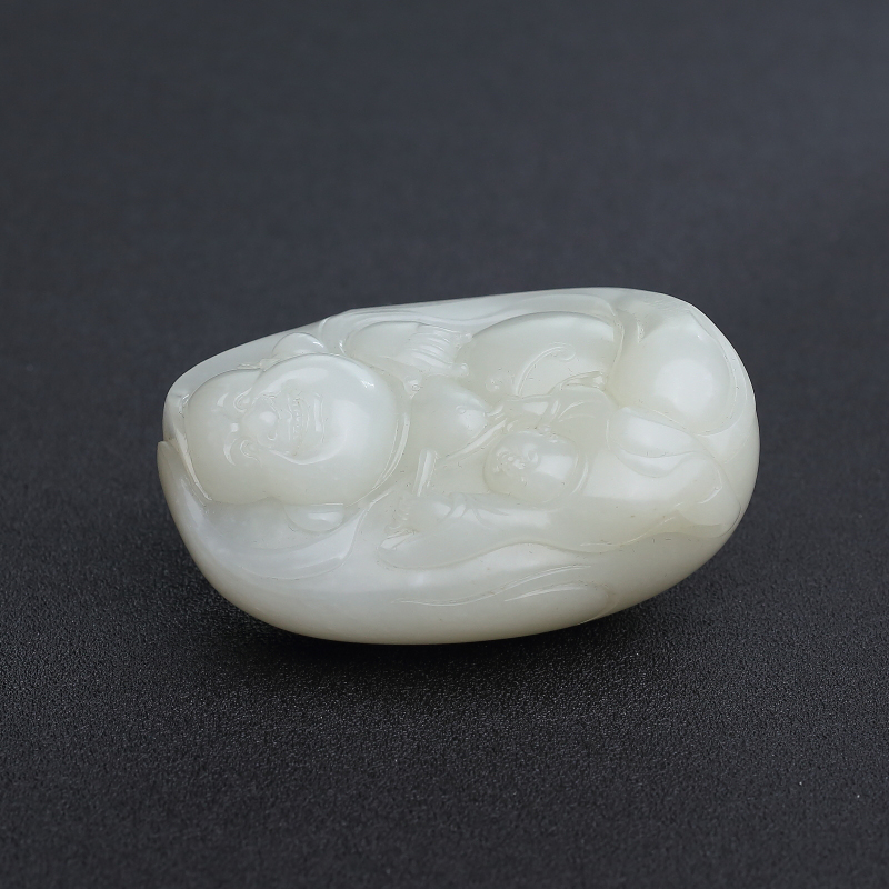 新疆和田白玉弥勒佛吊坠 - 红掌柜