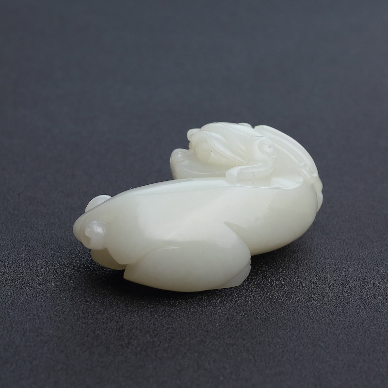 新疆和田白玉貔貅手把件 - 红掌柜