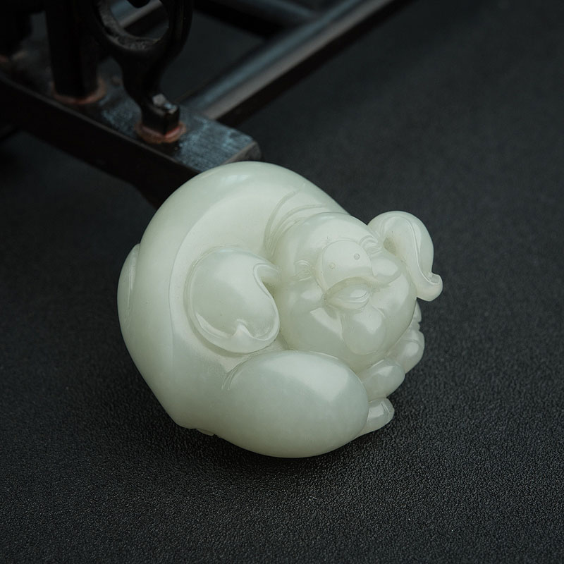 籽料和田玉吊坠-红掌柜