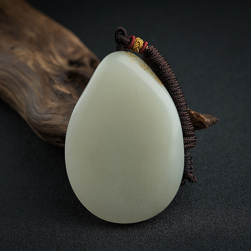 新疆天然籽料和田玉鹤吊坠 - 红掌柜