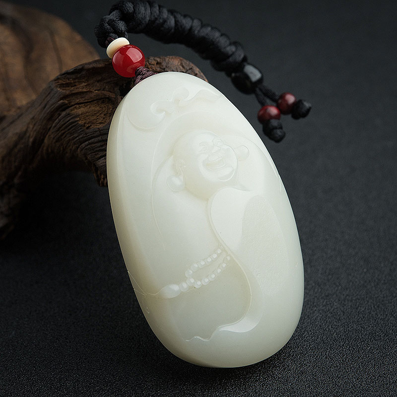 新疆籽料和田玉佛吊坠 - 红掌柜