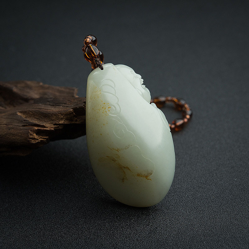 新疆籽料和田玉佛吊坠 - 红掌柜