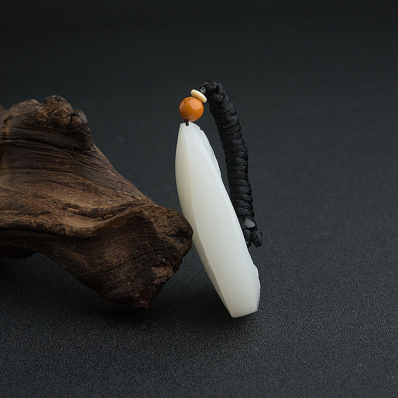 新疆籽料和田白玉观音吊坠 - 红掌柜