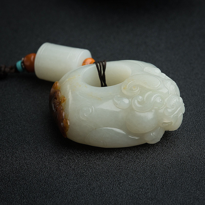 新疆籽料和田玉貔貅吊坠 - 红掌柜