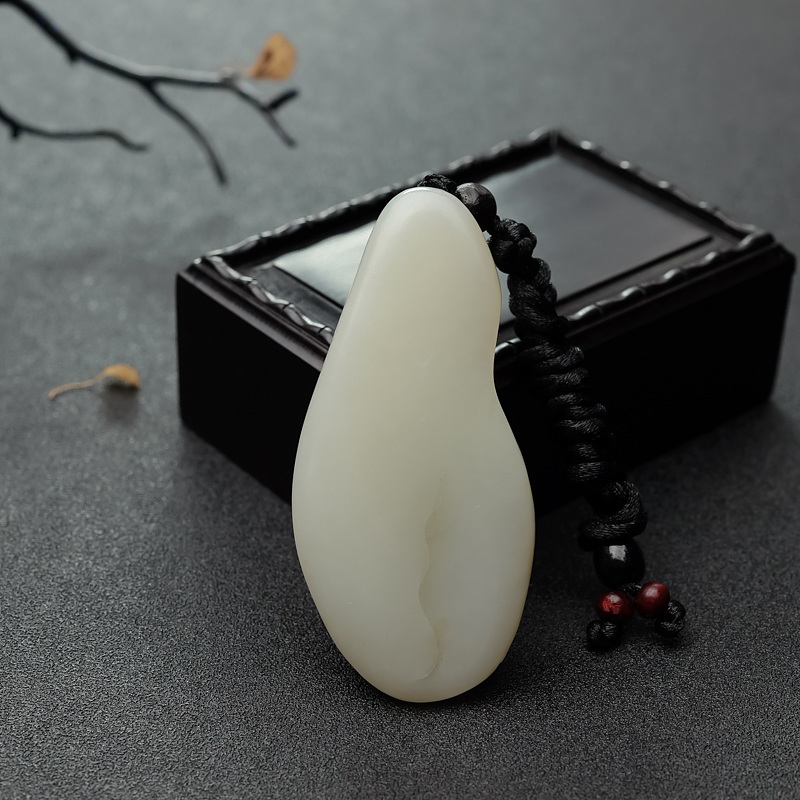 新疆俏色和田玉弥勒佛吊坠 - 红掌柜