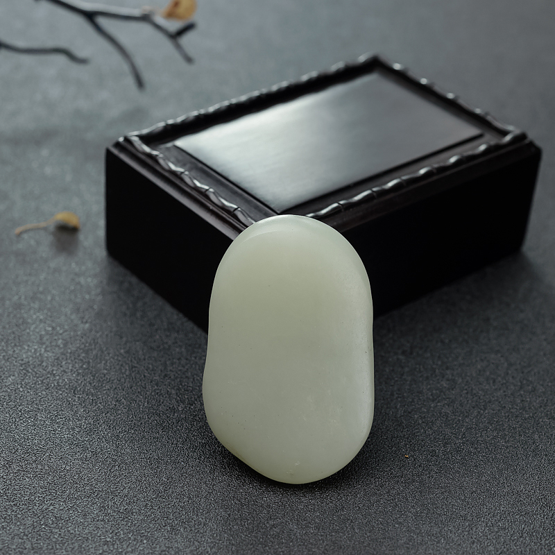 新疆和田青白玉财神吊坠 - 红掌柜