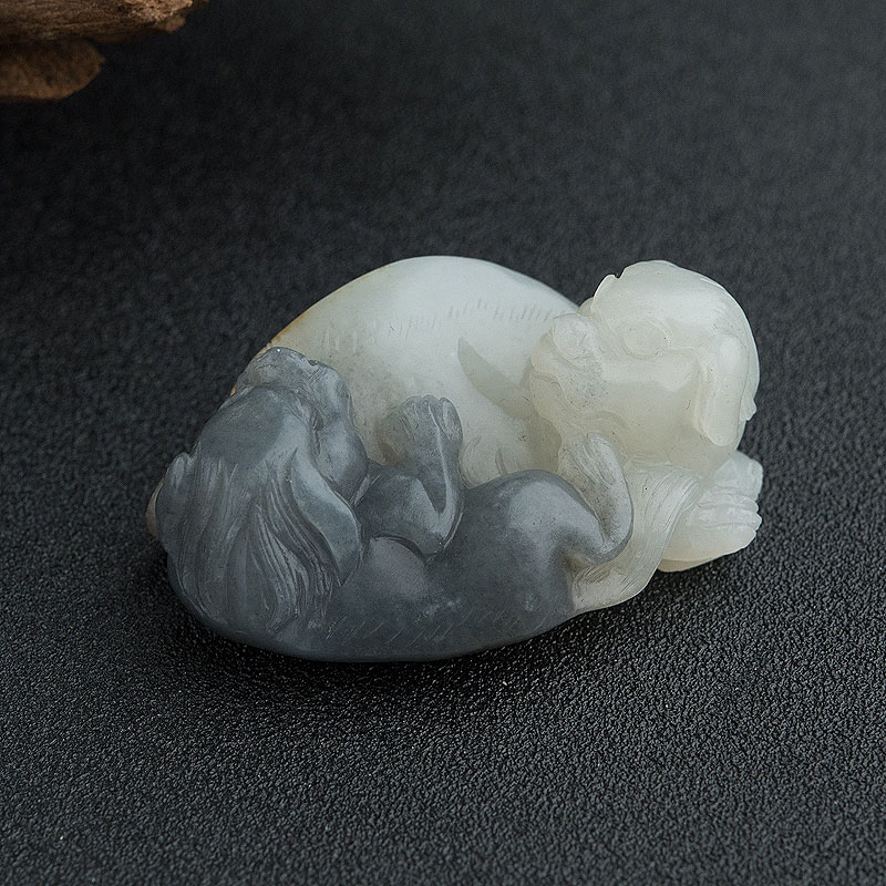 新疆籽料和田玉事事如意吊坠 - 红掌柜