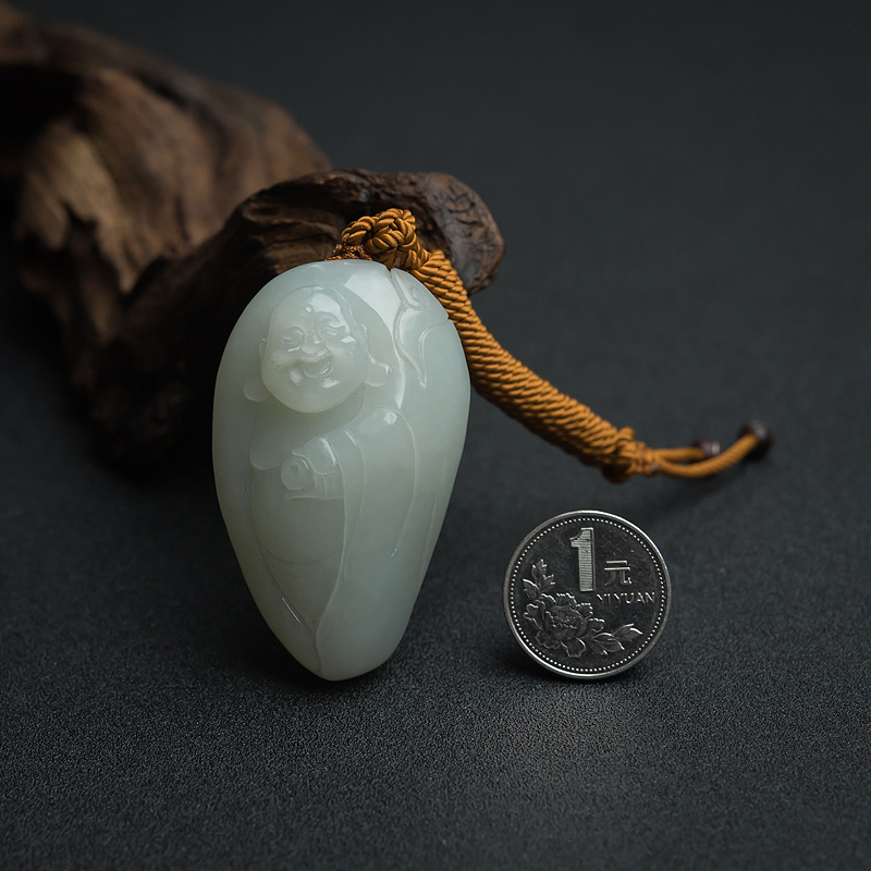 和田白玉弥勒佛-红掌柜