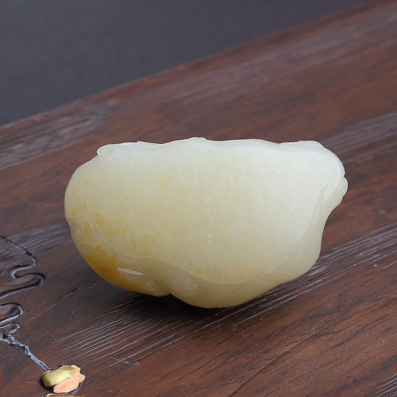 和田青白玉貔貅吊坠-红掌柜