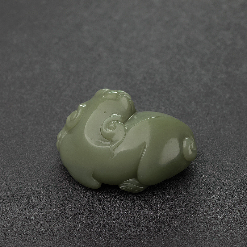 山料和田青玉貔貅手把件-红掌柜