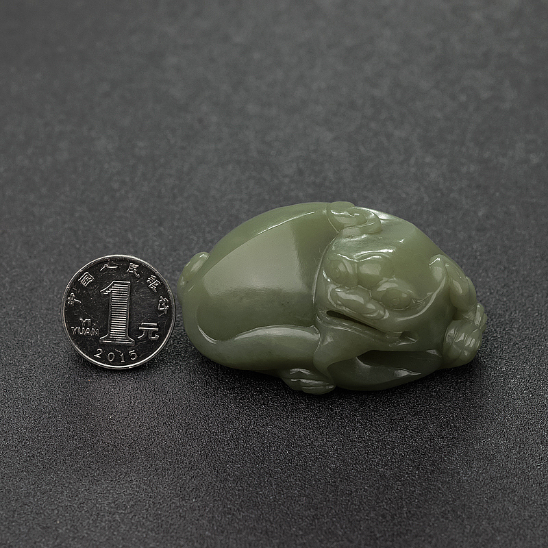 山料和田青玉貔貅手把件-红掌柜