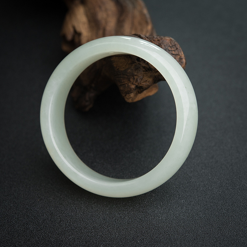 和田白玉扁镯-红掌柜