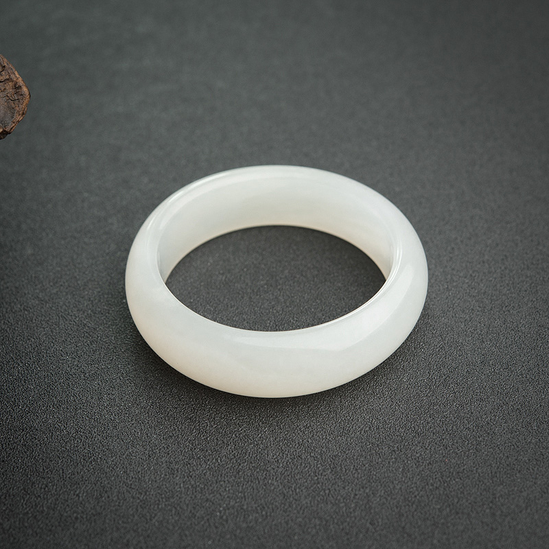 青海和田白玉扁镯-红掌柜