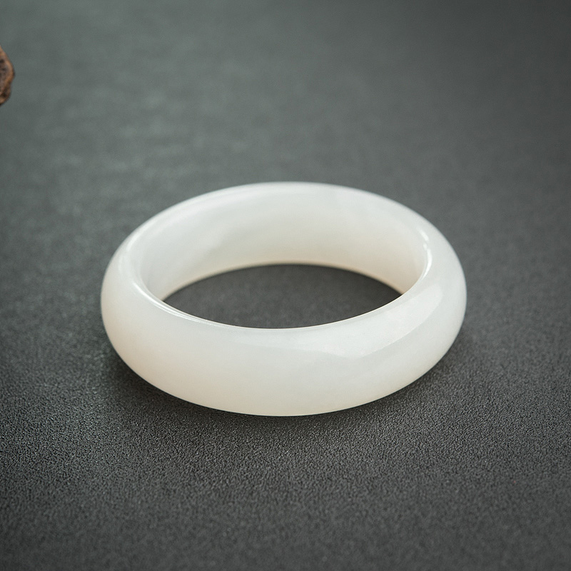 天然和田白玉扁镯-红掌柜