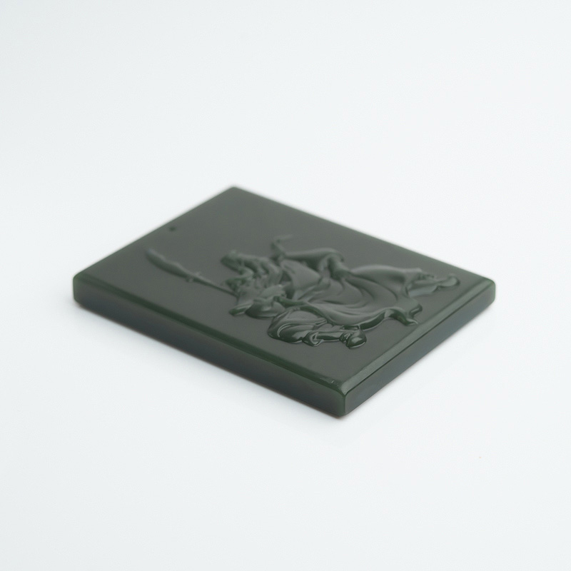 和田玉关公吊坠-红掌柜