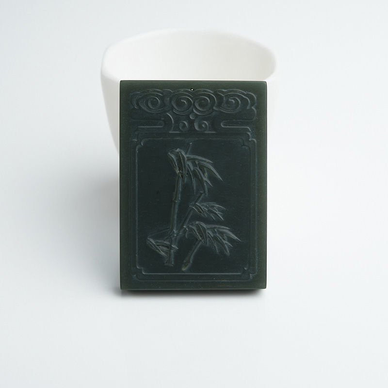 山料和田青玉节节高升吊坠-红掌柜