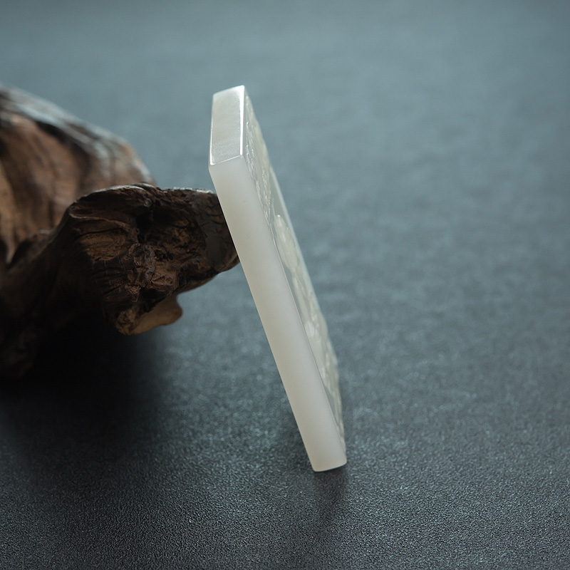 俄罗斯和田青白玉观音吊坠-红掌柜