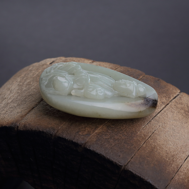 籽料和田玉观音吊坠-红掌柜