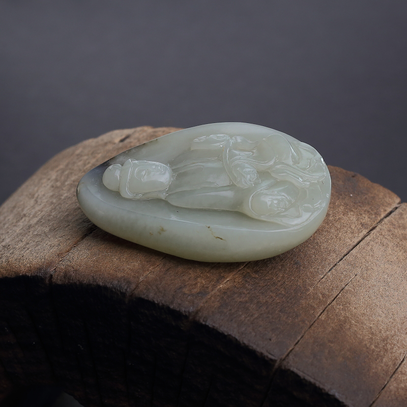 和田玉观音吊坠-红掌柜