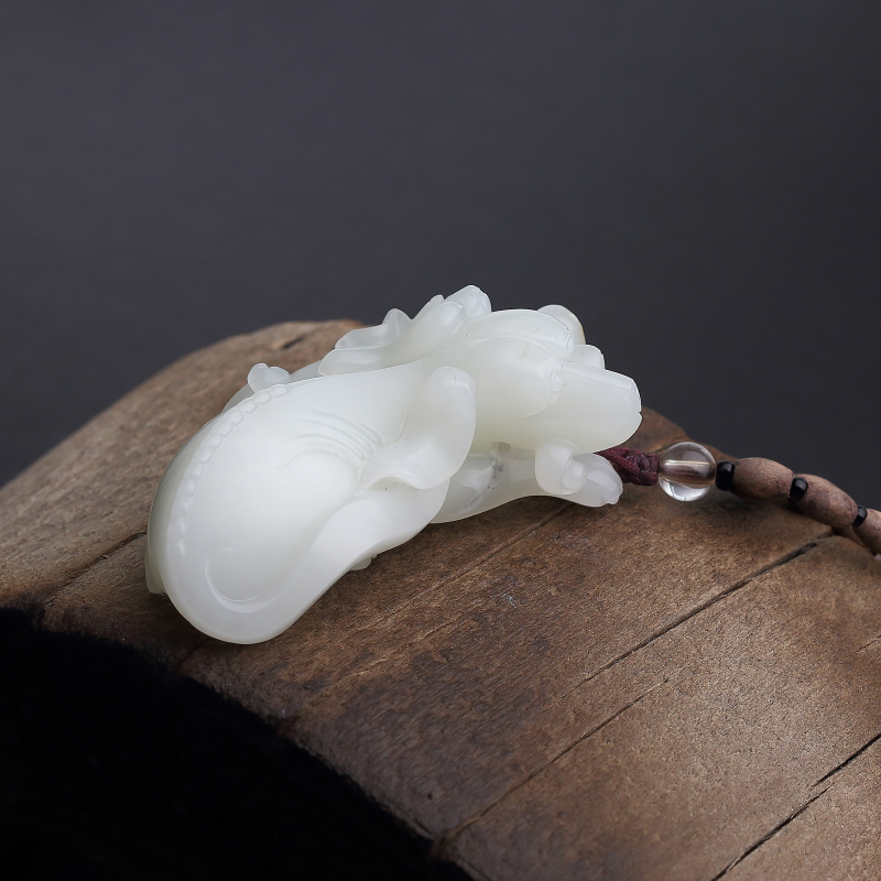 新疆和田玉旺财手把件-红掌柜