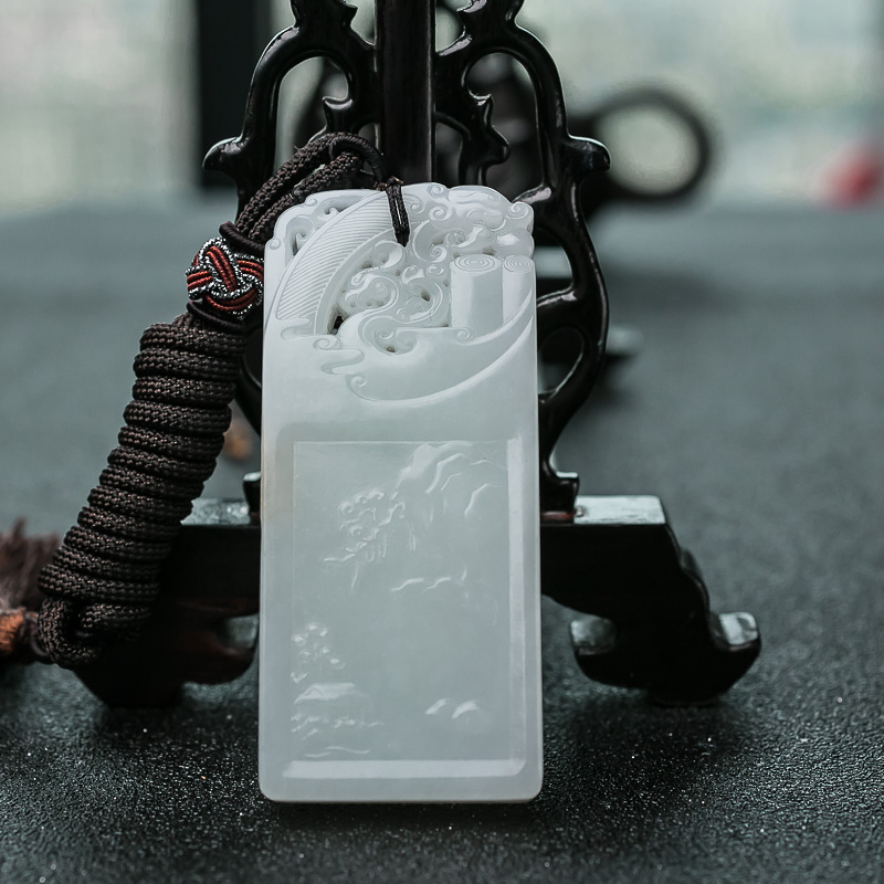 和田玉观音吊坠-红掌柜