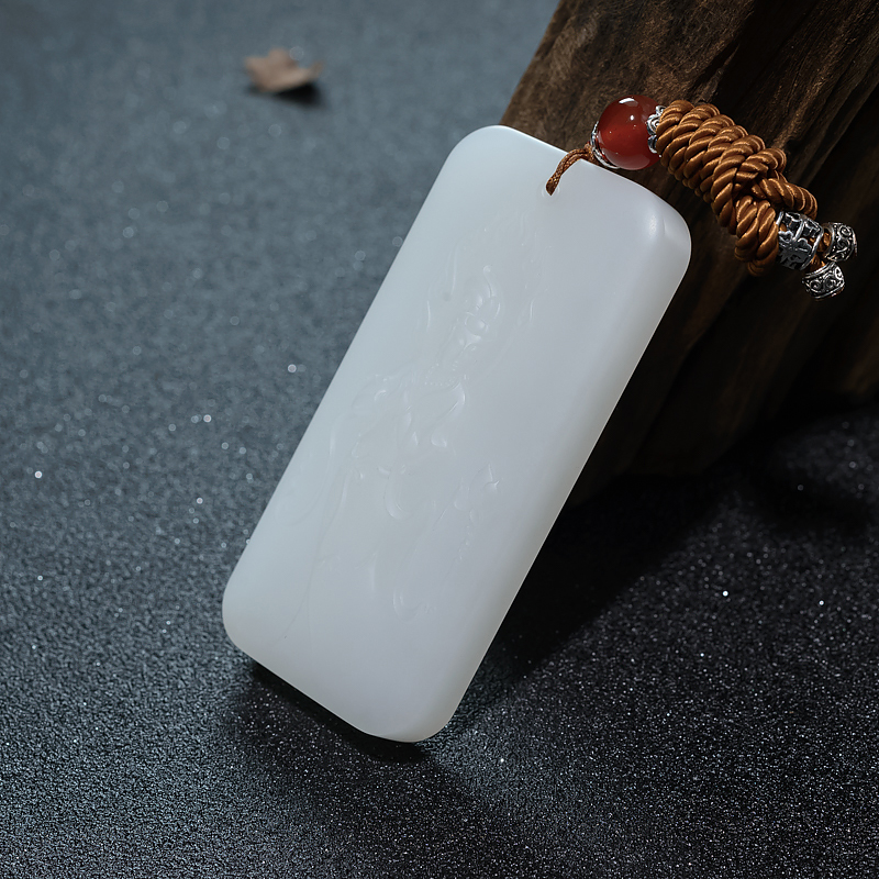 和田白玉观音吊坠-红掌柜