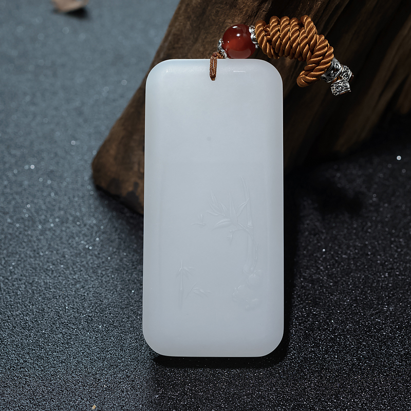 和田白玉吊坠-红掌柜