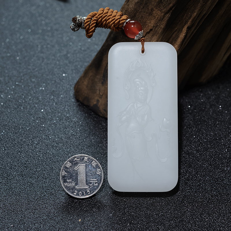 和田白玉吊坠-红掌柜