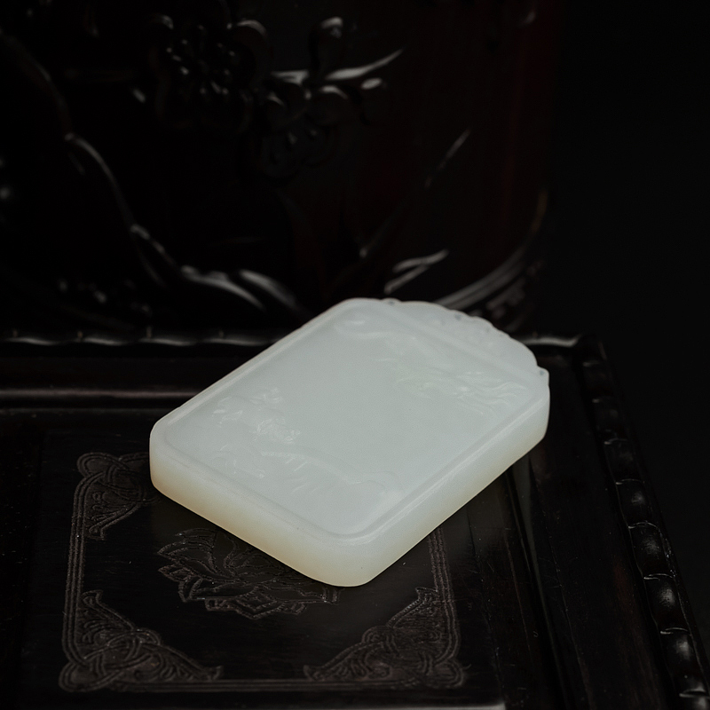 天然和田玉吊坠 - 红掌柜