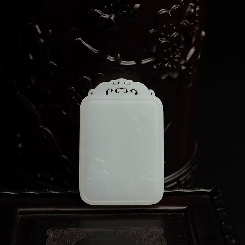 天然新疆和田玉鹤吊坠 - 红掌柜