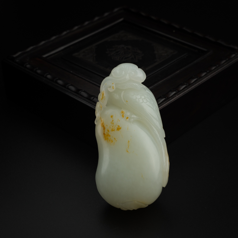 天然新疆和田玉吊坠 - 红掌柜