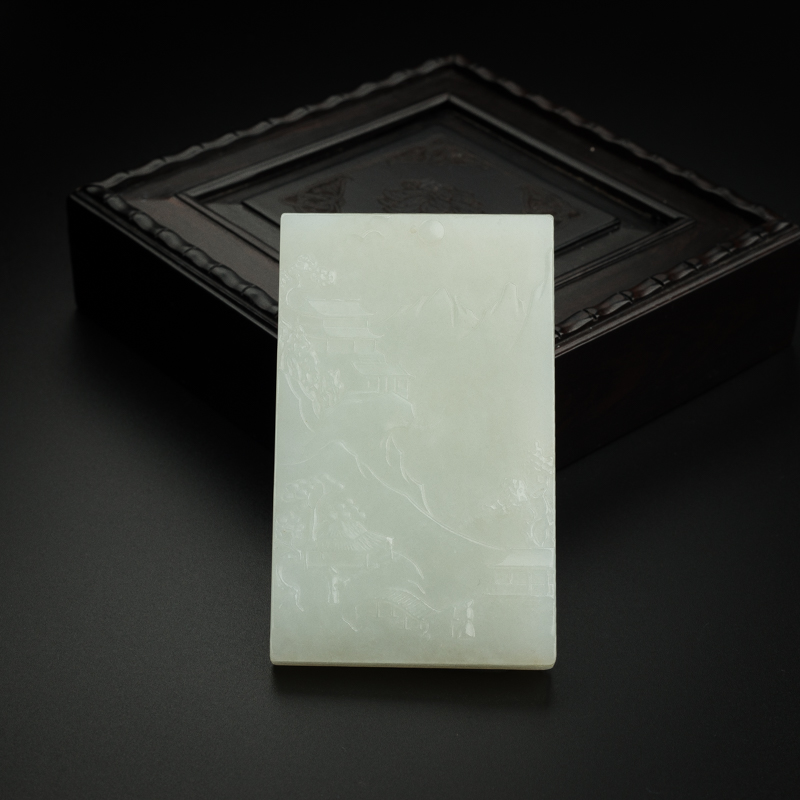 新疆天然和田玉吊坠 - 红掌柜