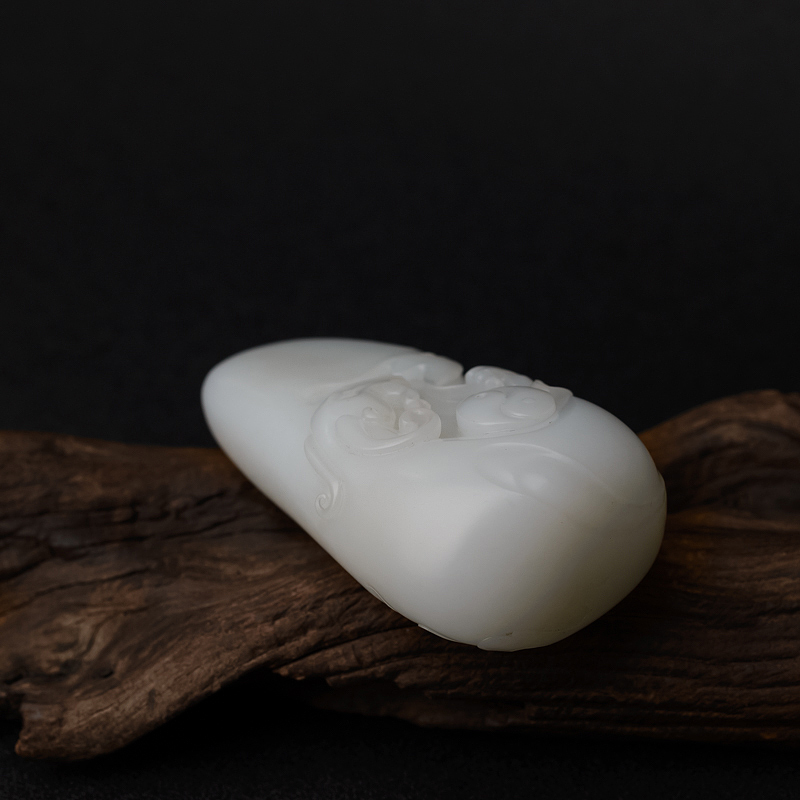 新疆天然和田玉手把件 - 红掌柜