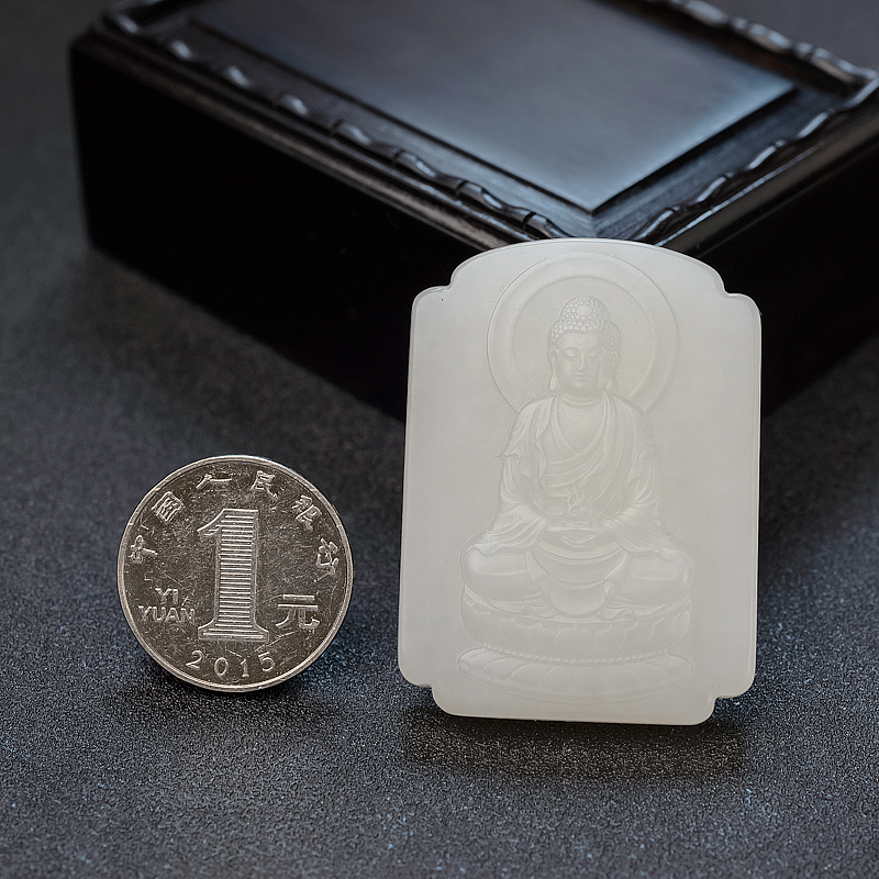 和田玉阿弥陀佛挂坠-红掌柜