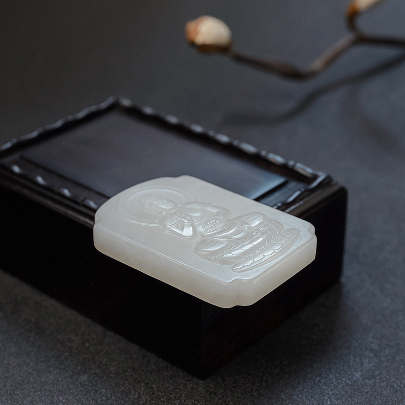 白玉大日如来吊坠-红掌柜