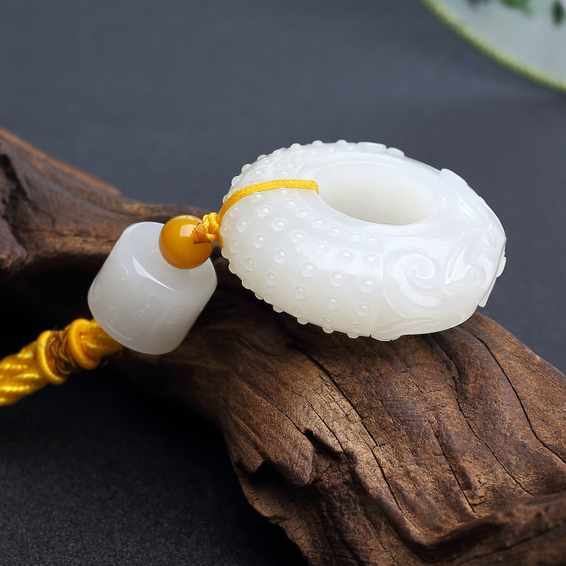 天然俄料和田白玉吊坠 - 红掌柜