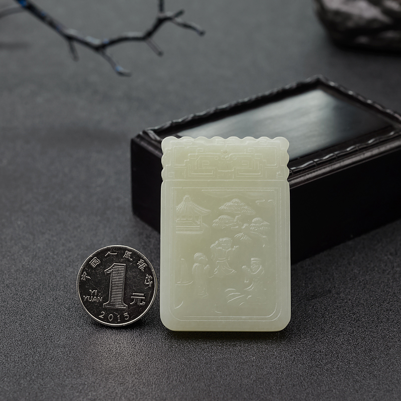 韩料青白玉吊坠 - 红掌柜