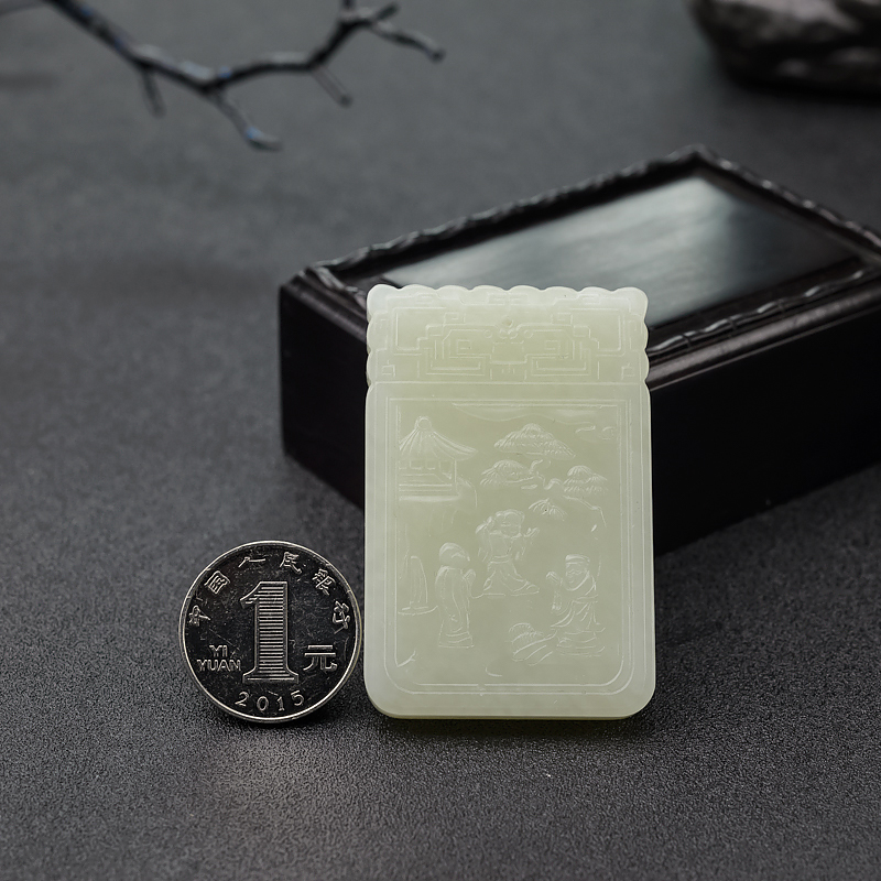 韩料青白玉吊坠 - 红掌柜