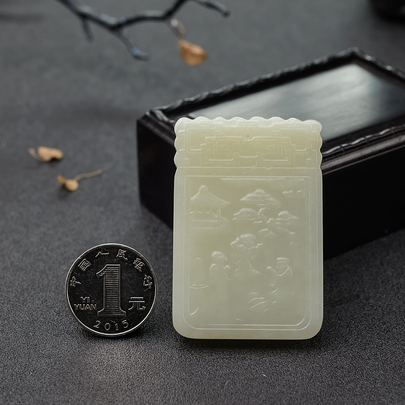 韩料青白玉吊坠 - 红掌柜